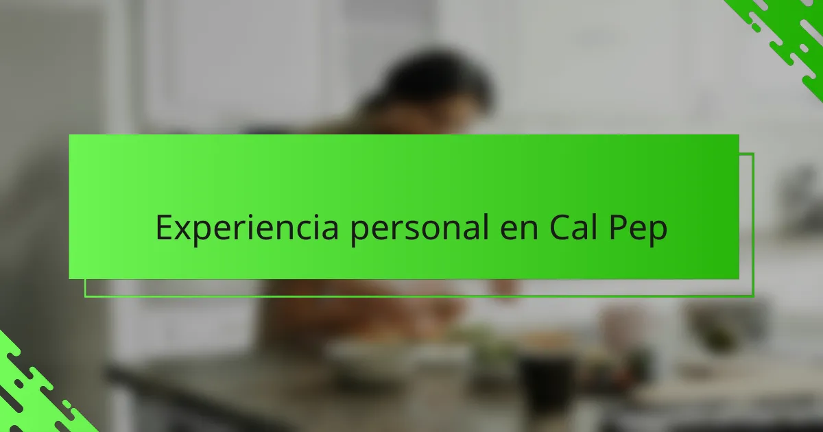 Experiencia personal en Cal Pep