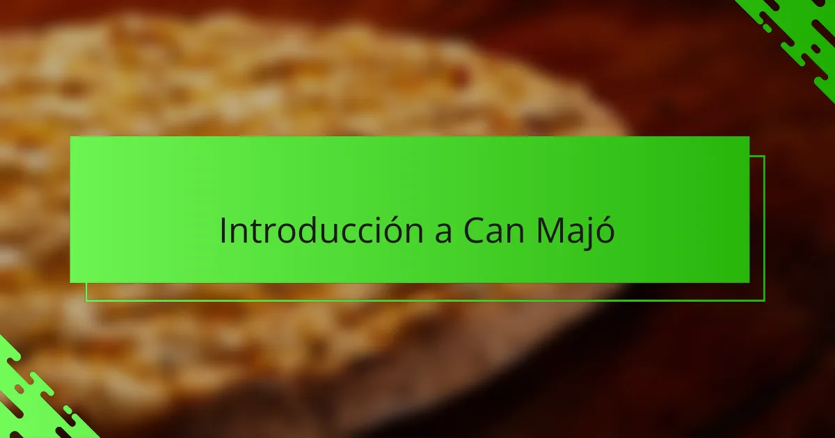 Introducción a Can Majó