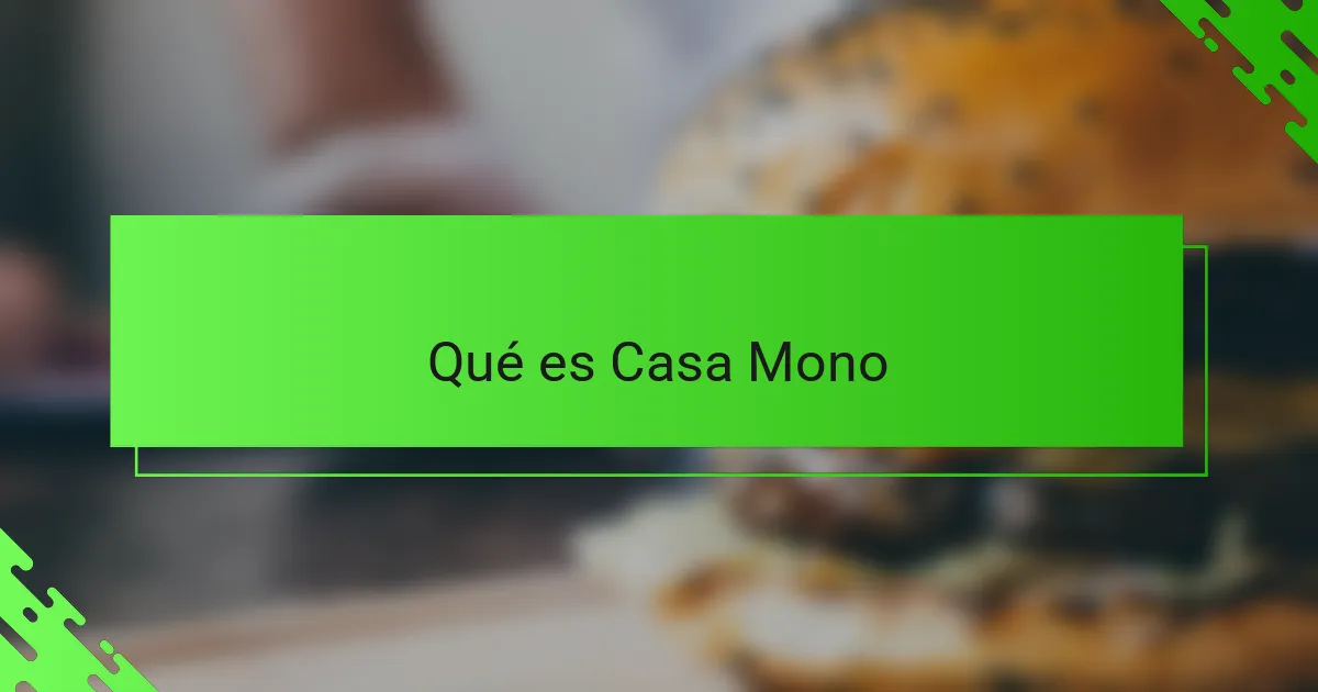 Qué es Casa Mono